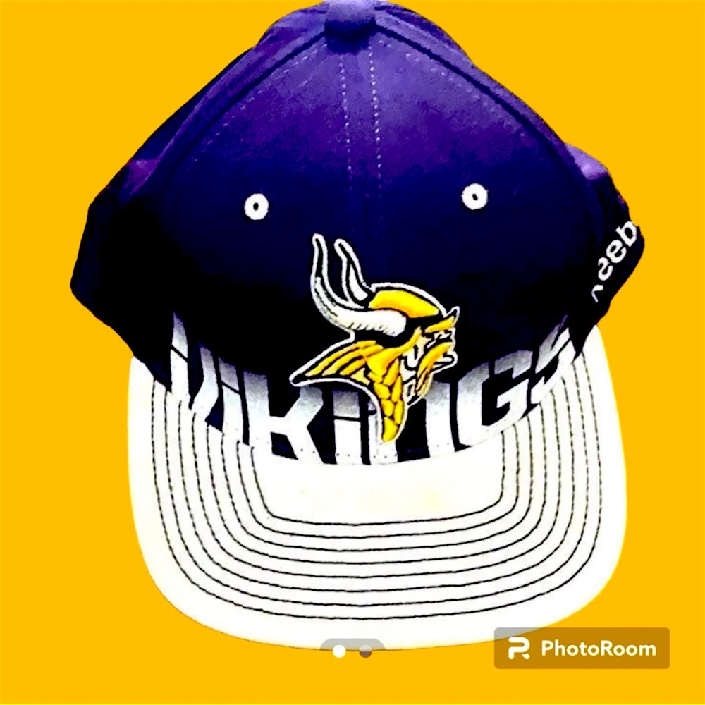 Vintage Reebok On Field Minnesota Vikings Cap Hat Great Condition S/M